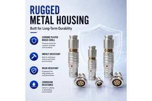 UHUB 0B Series Connector Gold Plated Contacts Circular Metal Plug For High End HiFi Audio Signal Path Port Link