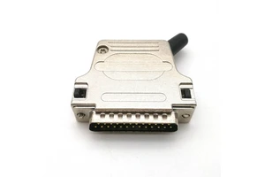 Shielded D-SUB 25pin connector 180 degree 45 degree db 25 connector crimp/ solder pins