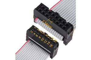 Custom Grey Pitch FFC 1.2.0mm 1.27mm 2.54mm 6 8 10 12 14 16 18 19 20 22 24 26 28 30 34 P PIN IDC Extension Flat Ribbon Cable