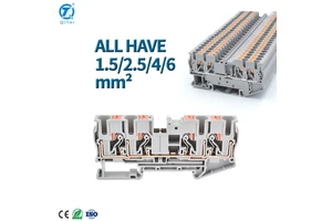 QPT-2.5/2*2 QUATTRO 2.5mm² 2 Input 2 Output Electrical Din Rail 4-Contacts Quick Wiring Connector Spring Terminal Blocks