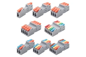 3 Pin 6 Pin 2 Holes Cable Clamp Mini Quick Connect Splice Terminal Blocks Spring Splicing Wire Connectors