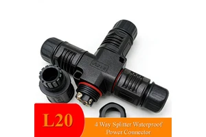 New IP68 Waterproof 3P Power Junction Box Underground T Shape 3 Way Electric Wiring Terminal Connector For Outdoor Connection