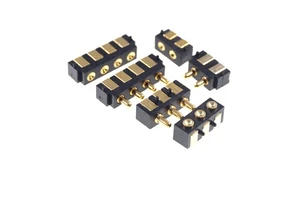 Edge Surface Mount PCB 2.5mm Grid Horizontal Right Angle SMD SMT Spring Loaded Modular 2 3 4 Pin Pogo Pin Connector