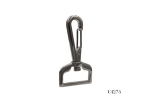 Top Quality Gun Metal Zinc Alloy Swivel Snap Hook Metal Swivel Clasp Hook Carabiner for Genuine Leather Bag Accessories