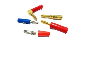 Wholesale Customized 4mm Banana Plug Connector Copper & Gold Plated No Soldering Required for Terminal Blocks Genre