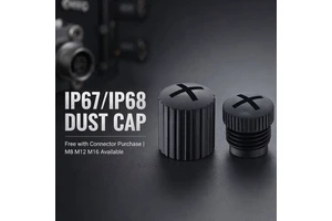 M12 Dust Cap IP67/IP68 Waterproof Protective Cover for Circular Connector Male Female PC/ABS Black Connector Accessories