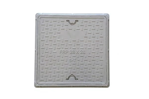FRP Square Manhole Cover 36 X 36 Inch 3 Ton Load Capacity Grey Engineer Grade Parking Safety Utility Access Cover
