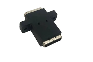 Brand New PC Material Laptop Plug-In Adapter Connectors DP (Display Port) Male Male Converter Screw Hole Audio Video Panel Mount