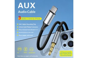 3.5mm USB To Type C Adapter With DAC Chip Pure Copper Conductor Gold-Plated Connector For IPhone Car Speaker