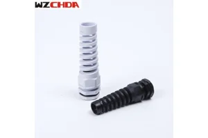 M22 Thread Strain Relief Spiral Cable Gland Nylon Black IP68 Electrical Accessories PA Strain Relief