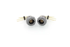 Fixed Socket With Two Nuts and 90 Degree Contacts (backplane Mount) PCB Long Bent Pin Socket