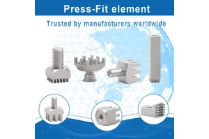 Press-Fit Brass Tin Plated High Current Female Thread Power Element Terminal Block Thru Hole Threaded Standoffs PCB 7461093