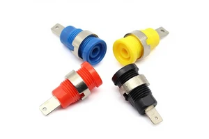 High Current 4mm Banana Socket Brass Female Adapter Connector Hole 12mm Safe Panel Banana Jack