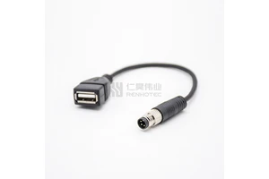 M8 Male Straight to USB Overmolded Cable 4pin a Code Connector Metal Molding