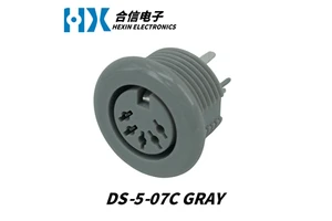 HX Factory Direct DS-5-07C Vertical 5 Pin DIN Female Socket PCB Mounting Circular Connector 5 Cores