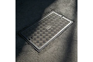 Ductile Iron Sand Casting Clear Opening Square Rectangle Septic Tank Manhole Cover Frames Chrome/Black Color Customized Size