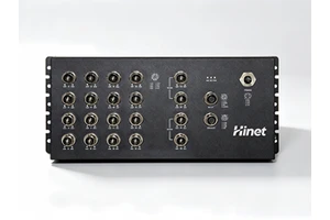 EN50155 L3 20xGigabit M12 Industrial PoE Switch 40Gbps 16 PoE+ 4 Bypass Ports IP67 -40~75C Ring<20ms SNMP Hi-Net