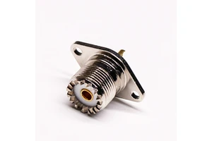 Female UHF Rhomboid RF Coaxial Connector with External Threaded Inner Pin Shock-proof Jack Type