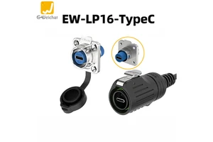 Durable IP67 Type-C Copper Contact Adaptor Cable Male/Female USB For High-Speed Power & Data Transfer