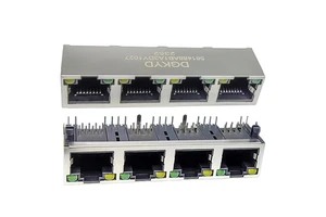 1x4 Multi-Port RJ45 Ethernet Network Jack Direct Plug Socket 8P8C Ethernet Connector