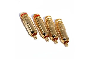 RCA Connector Adapter YIVO XSSH HIFI Audio Video Male 9MM Gold-Plated Non-Welding Lock OEM/ODM/DIY