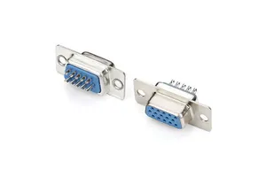 High Density D-SUB HDB 15 Pin Female Connector VGA 15 Pin Conector Solder Type D-sub Db 15 Pin Female Connector for Cable