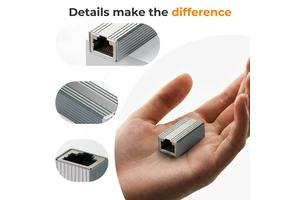 KINMAX FG01 Gigabit Ethernet Adapter RJ45 Female Port Aluminum Shell Support Cat5e/Cat6 Cable 100% Tested RoHS Compliant