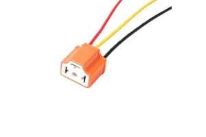 H4 Ceramic LED Headlight & Fog Light Socket 9003 HB2 Lamps Holder With 3 Pin Plug Auto Application