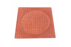 Composite Resin Eco-Friendly Lightweight Durable Manhole Cover Outer Square Inner Circular Customizable Specifications