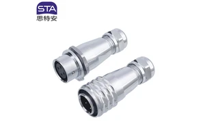 STA SF16 Push-Pull Self-Locking Circular Connector Waterproof Male/Female Aviation Plug Aerospace Square Socket 10A 2 3 4 5Pins