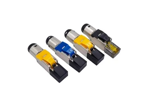 Custom 8P8C Cat6 FTP Shielded Ethernet LAN Network Cable RJ45 Connector Zinc Alloy+PC Gold Plating