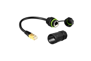 Feed-Through RJ45 Ethernet Connector Coupler Male/Female Copper for Outdoor Network Expansion