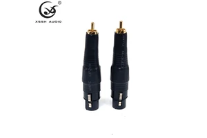 HIFI Audio RCA to XLR Jack Connectors YIVO XSSH Audio DIY OEM Copper Gold Plated Male Female RCA to XLR Adapter Plug for Cable