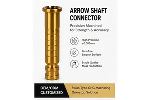 Arrow Shaft Connector Swiss Turning Precision CNC Machined Arrow Insert Point Insert Arrow Tip Components Field Points