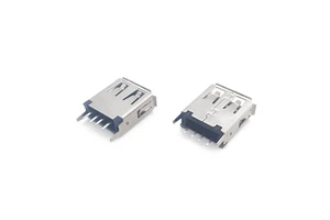 Coorle USB 2.0 Female Socket 180 Degrees Vertical 4-Pins Connector Black Plastic 1000V AC RMS for PCB/Charger