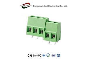 AOSI Screw Terminal Connectors 128V 5.08mm 5.0mm 24-12AWG PCB Terminal Blocks