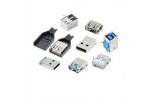 USB Type-A/B Female/Male SMD Pin Soldering Board with Welding Terminal and Charging Port