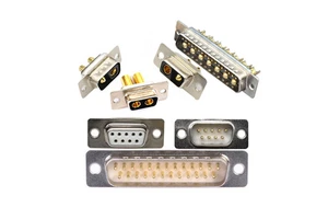 High Power Mixed Pin Layout D-SUB Plug & Socket Connector | Male/Female 5W1/7W2/9W4/13W3/13W6/17W2/17W5/21W4/24W7