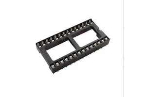 Deshang Model 09 32 Position 2x14 DIP 2.54mm Pitch Gold Plated Through Hole PLCC Sockets for ICs