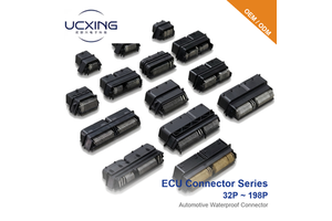 ECU 32-198pin Automotive Male Waterproof Copper Alloy Rectangle PBT Housing Adapter Connector 14V DC 2.5A Rated Current