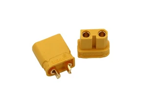 Amass XT30UD 15A Gold-Plated 2-Pin Connector, 500VDC Wire-to-Wire Plug Socket For Model Aircraft, OEM Supply