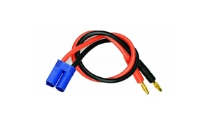 EC5 Connector to 4mm Gold Plated Banana Plug Charge Lead Cable With 12AWG 300mm Silicone Wire for RC Drone Lipo Battery Charger