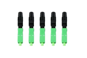 Premium Quality HTGCOMM Fiber Optic Fast Connector SC APC 55/60mm Blue/Green Plastic for FTTH Communication