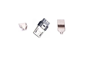 Mini USB 2.0 Type B Male Solder Connector Tin Phosphor Bronze Contact Finish 1500 Durability 94 V-0 Flame Retardant Vertical