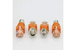 One Pcs RF Female to RJ45 Male or BNC Female to RJ45 Male Adapter Connector Plug Coaxial Chassis Panel Mount Monitor Accessories