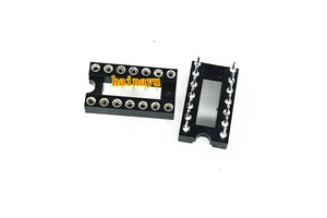 Hainayu In-line Hole IC Socket 14P 14-pin Integrated Chip Socket DIP-14P Chip Socket 2*7 1 Tube =34 Electronic Component Chips