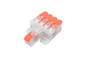 Transparent Break-free Quick Wiring Terminal, 1 In 1 Out T-type Wire Connector, 1 In 2 Out Terminal 41A