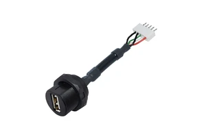 USB 2.0 A Type Female Panel Mount, Solder