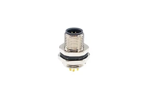 M12 3Pin Male Back Panel Mount Solder Cup Connector Electrical PCB Mount Connector with PG9 Thread Product Type Connectors