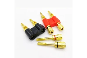 Zoysun 4mm Dual Banana Plug Gold-Plated Double Row Integrated Test Line Banana Connector